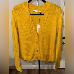 Stitches & Stripes Yellow Knit Cardigan Size XSmall